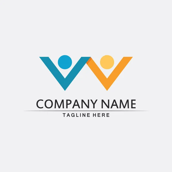 Community Logo People Work Team Und Business Vector Logo Und — Stockvektor