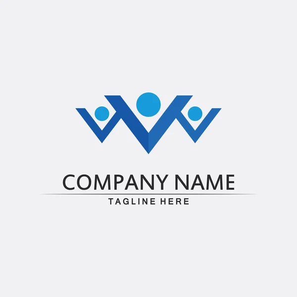 Community Logo People Work Team Und Business Vector Logo Und — Stockvektor