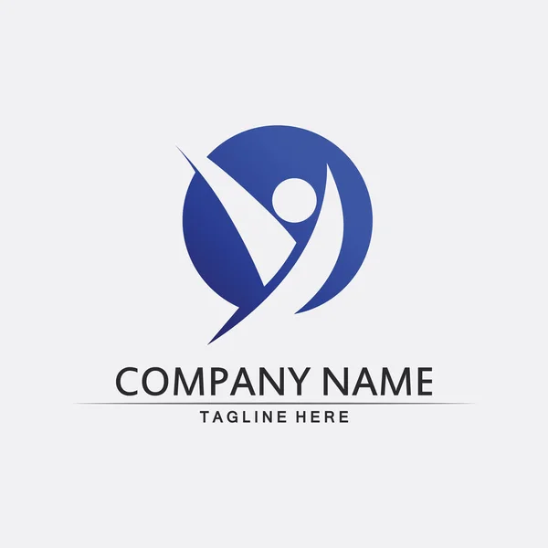 Communautair Logo Mensen Werken Team Business Vector Logo Design Groep — Stockvector
