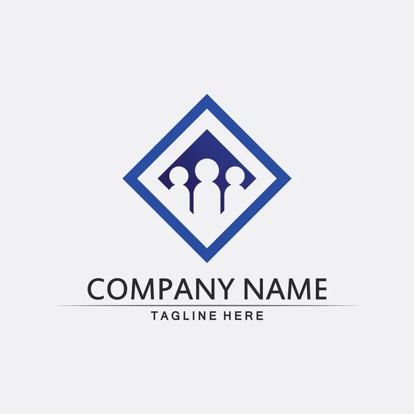 Logo Komunity Lidé Pracovní Tým Obchodní Vektorové Logo Design Skupiny — Stockový vektor