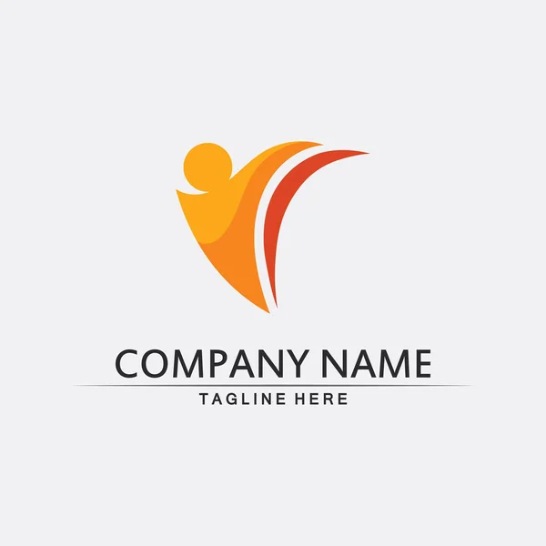 Logo Communautaire Personnes Équipe Travail Entreprise Vecteur Logo Groupe Design — Image vectorielle