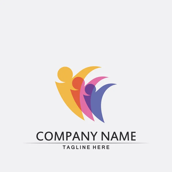 Logotipo Comunidad Personas Equipo Trabajo Vector Negocio Logotipo Grupo Diseño — Vector de stock