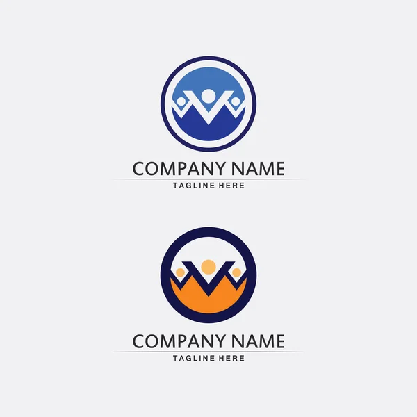 Logotipo Comunidad Personas Equipo Trabajo Vector Negocio Logotipo Grupo Diseño — Vector de stock