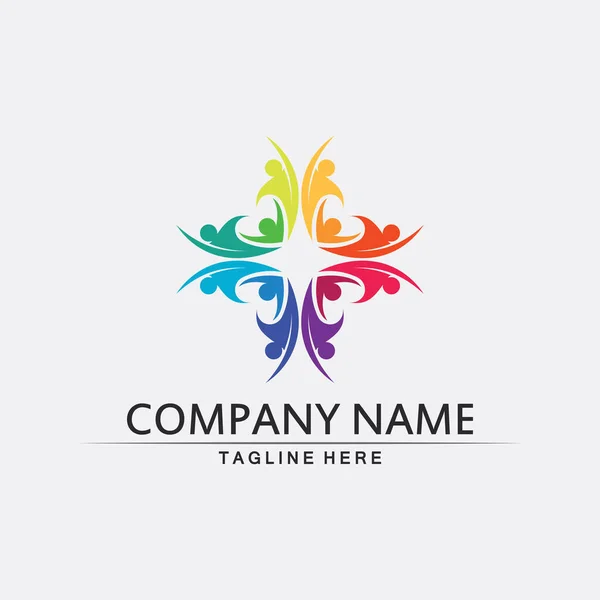 Logotipo Das Pessoas Equipe Pessoas Sucesso Trabalham Grupo Comunidade Empresa —  Vetores de Stock