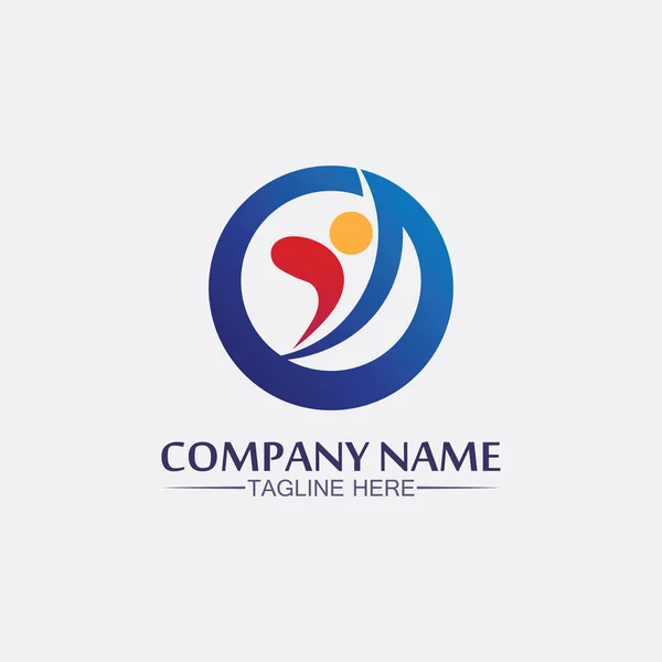 Logo Takımının Başarısı Marka Logosu Vektör Topluluğu Birlik Rengi Dostluk — Stok Vektör
