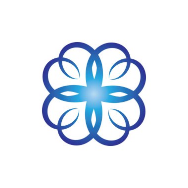 Dalgalar plaj logosu ve mavi semboller simge uygulaması