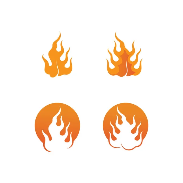 Fire Flame Nature Logo Symbols Icons Template — Stock Vector