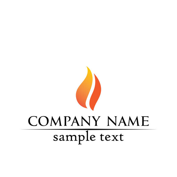 Шаблон логотипа и символов пламени огня