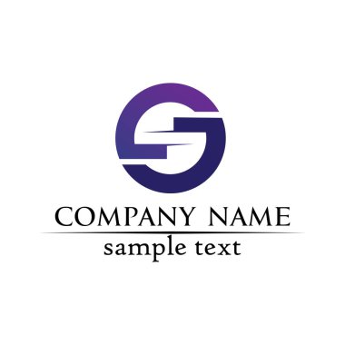 S harfli şirket logosu tasarım vektörü