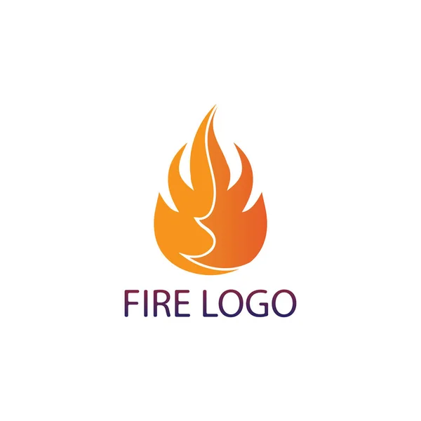 Fiamma Fuoco Natura Logo Simboli Icone Modello — Vettoriale Stock