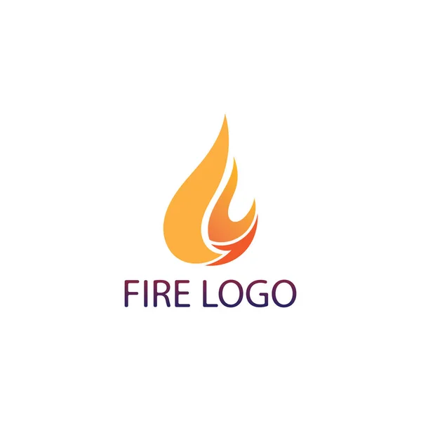 Fogo Chama Natureza Logotipo Símbolos Ícones Modelo — Vetor de Stock