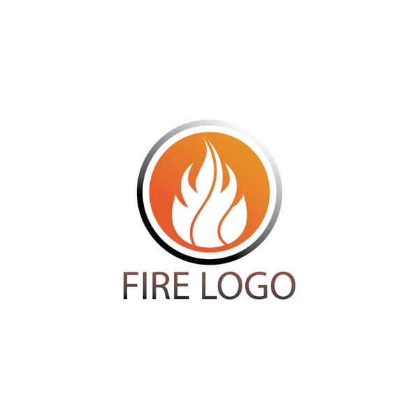 Fuego Llama Naturaleza Logotipo Símbolos Iconos Plantilla — Vector de stock