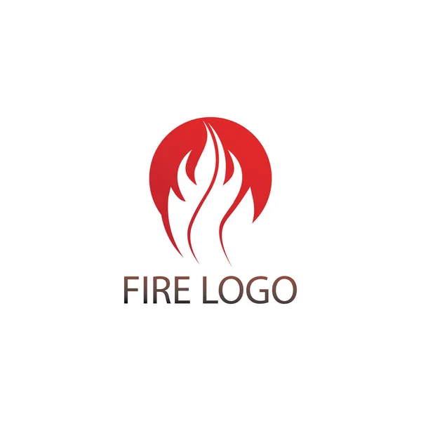 Brand Vlam Natuur Logo Symbolen Pictogrammen Sjabloon — Stockvector