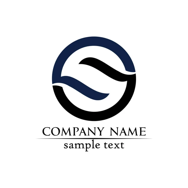 Golven Strand Logo Symbolen Template Pictogrammen — Stockvector