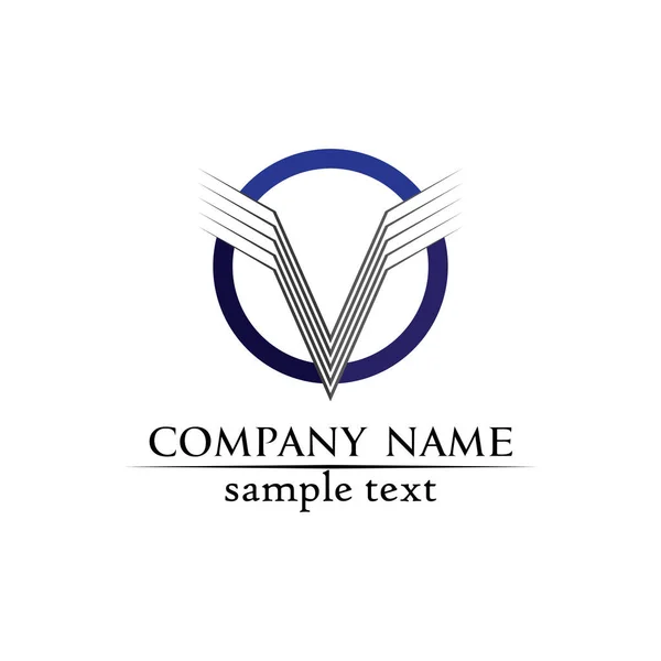 Vロゴ企業デザインベクトルV文字ビジネスロゴとシンボルテンプレート — ストックベクタ