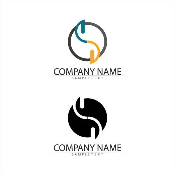 Empresa Corporativa Letra Logo Diseño Vector — Vector de stock