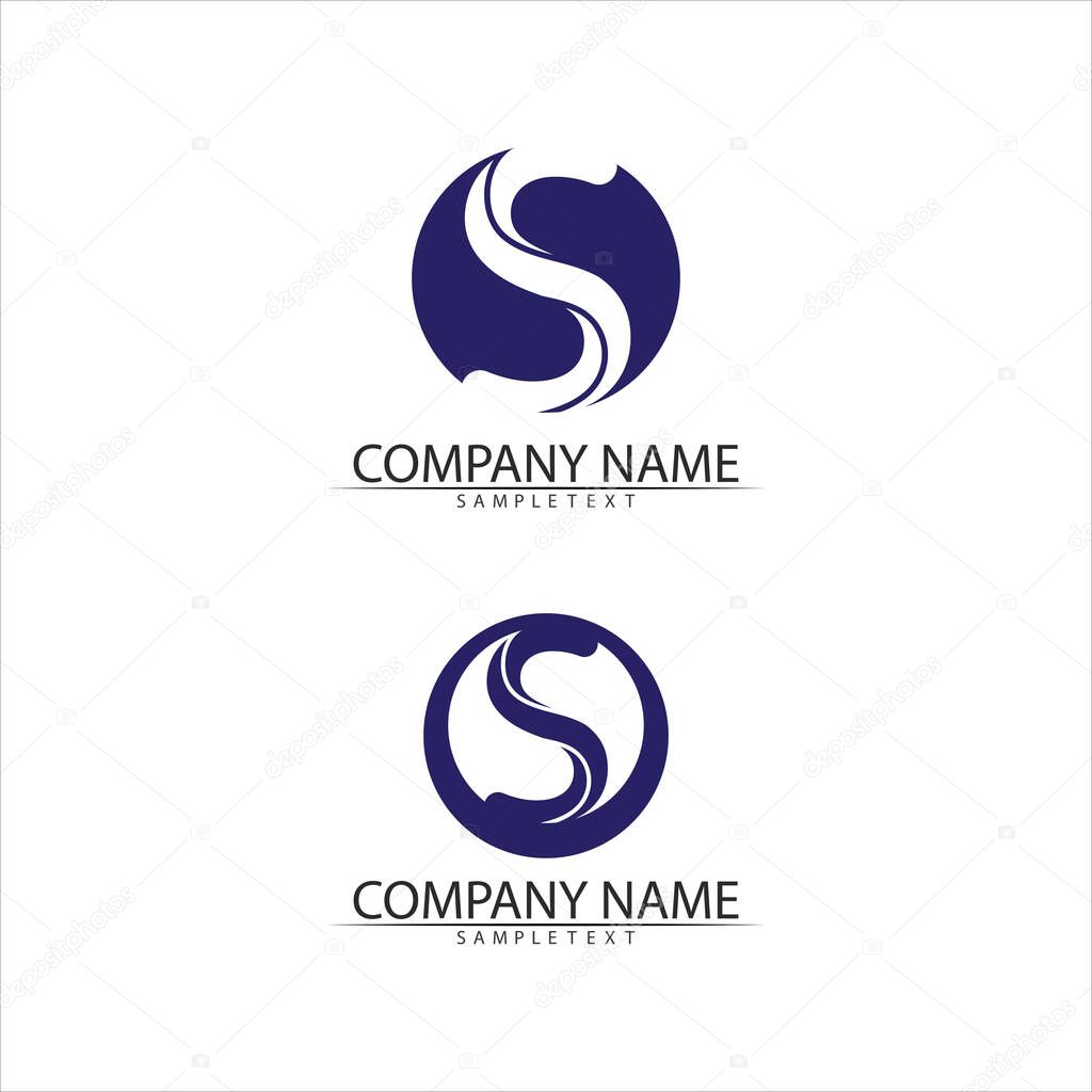 Business corporate S letter logo design vector