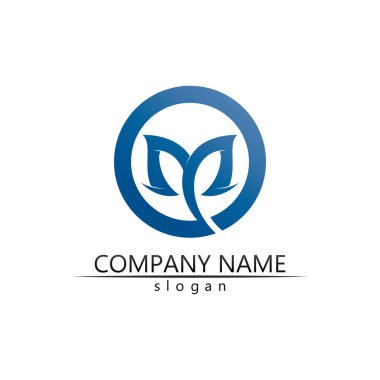 M Harfi Logo Şablonu vektör çizimi tasarımı