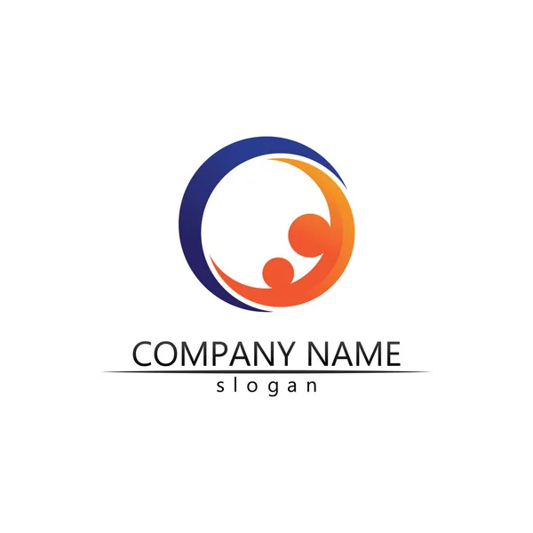 Tecnologia Círculo Logotipo Símbolos Vecto — Vetor de Stock