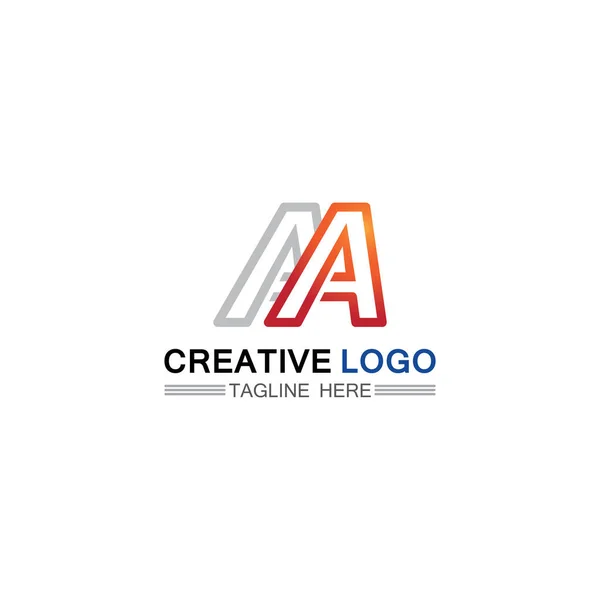 Una Lettera Logo Modello Icona Vettoriale Illustrazione Design — Vettoriale Stock