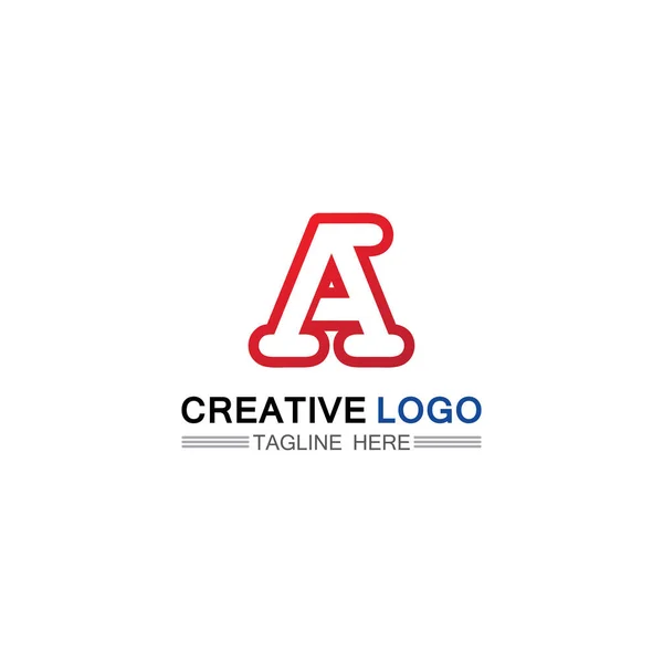 Ένα Λογότυπο Σχεδίασης Εικονογράφησης Διανυσματικών Εικονιδίων Γραμμάτων — Διανυσματικό Αρχείο