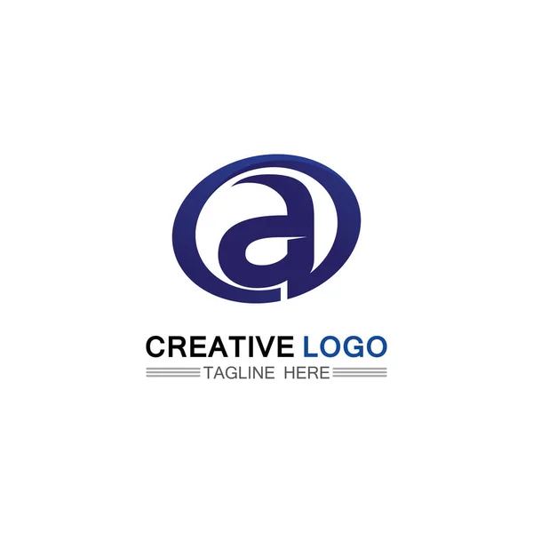 Una Lettera Logo Modello Icona Vettoriale Illustrazione Design — Vettoriale Stock