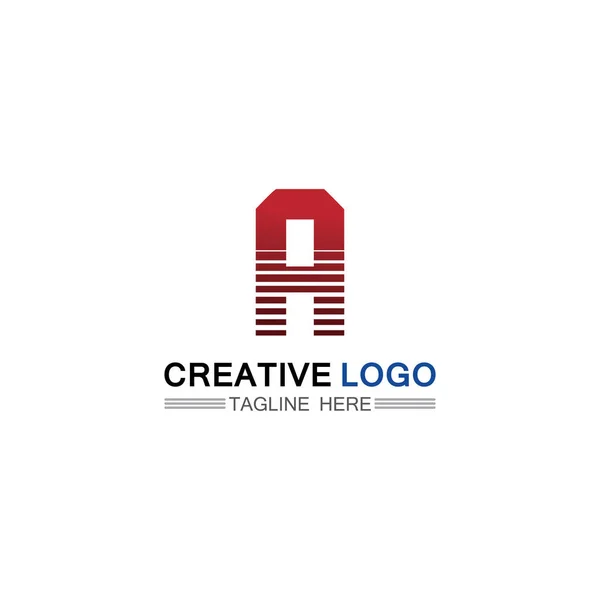 Una Lettera Logo Modello Icona Vettoriale Illustrazione Design — Vettoriale Stock