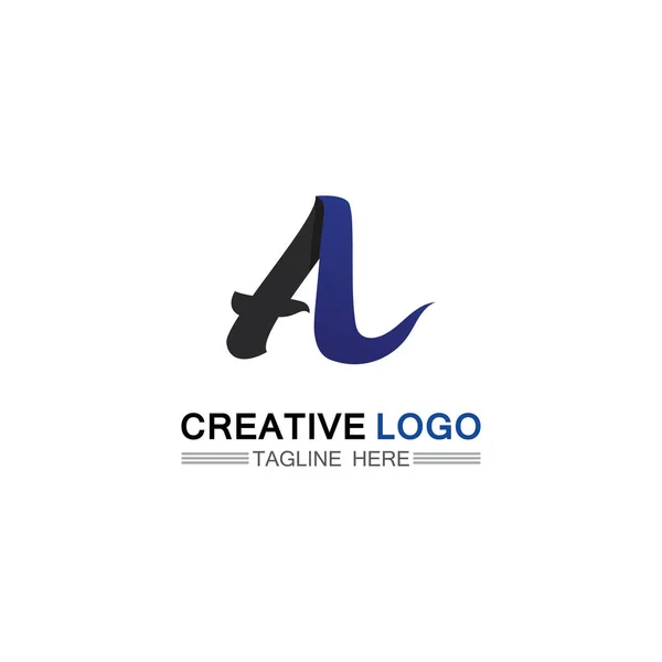 Una Lettera Logo Modello Icona Vettoriale Illustrazione Design — Vettoriale Stock