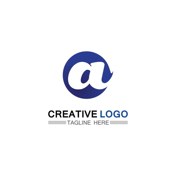 Una Lettera Logo Modello Icona Vettoriale Illustrazione Design — Vettoriale Stock