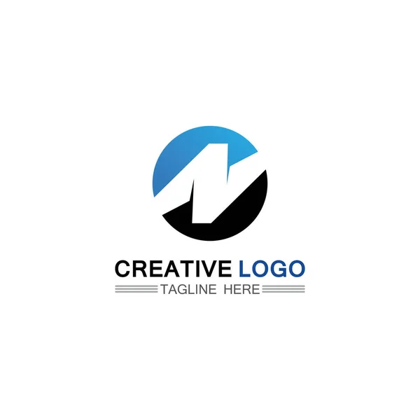 Logo Fuente Empresa Logo Negocio Letra Inicial Diseño Vector Letra — Vector de stock
