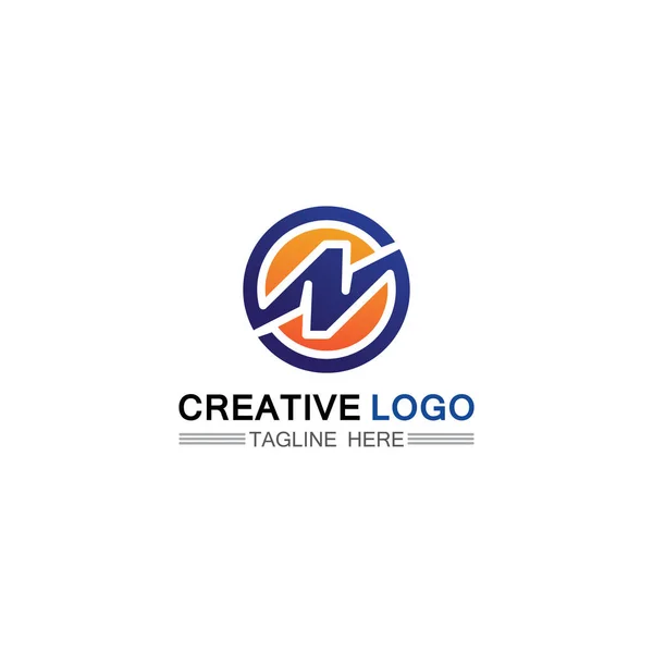 Logo Font Company Logo Business Letter Initial Design Vector Letter — Stock Vector