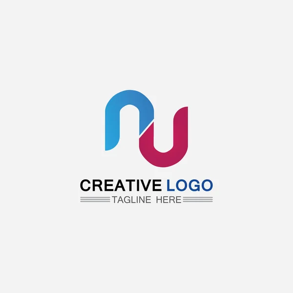 Logo Font Company Logo Business Letter Initial Design Vector Letter — Stock Vector