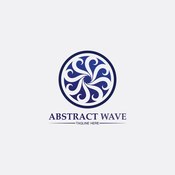 Water Wave Icon Vector Illustration Design Logo — Stock Vector