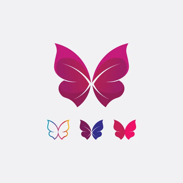 Vector Butterfly Conceptual Simple Icono Colorido Logo Ilustración Del Vector — Archivo Imágenes Vectoriales