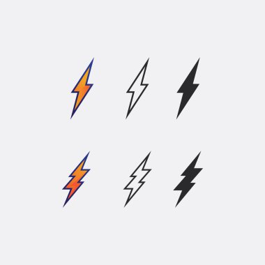 Şimşek simgesi simgesi ve simgeler