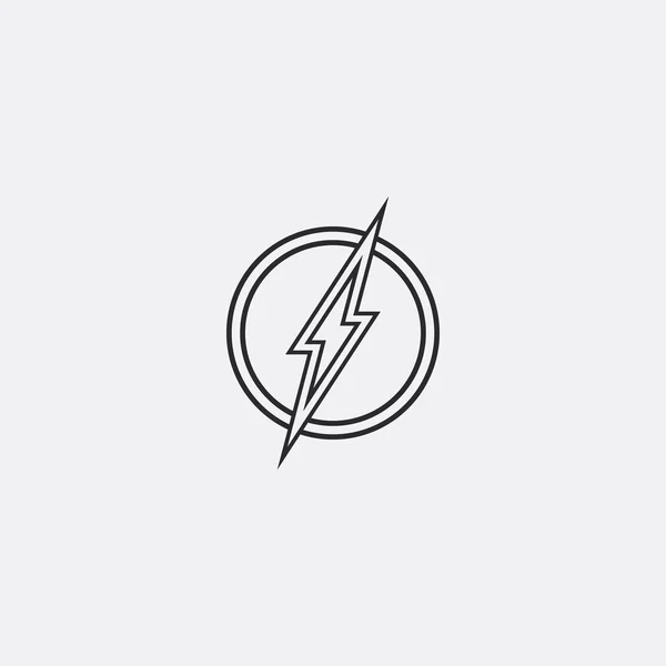 Flash Eléctrico Vector Rayo Icono Logotipo Símbolos — Vector de stock