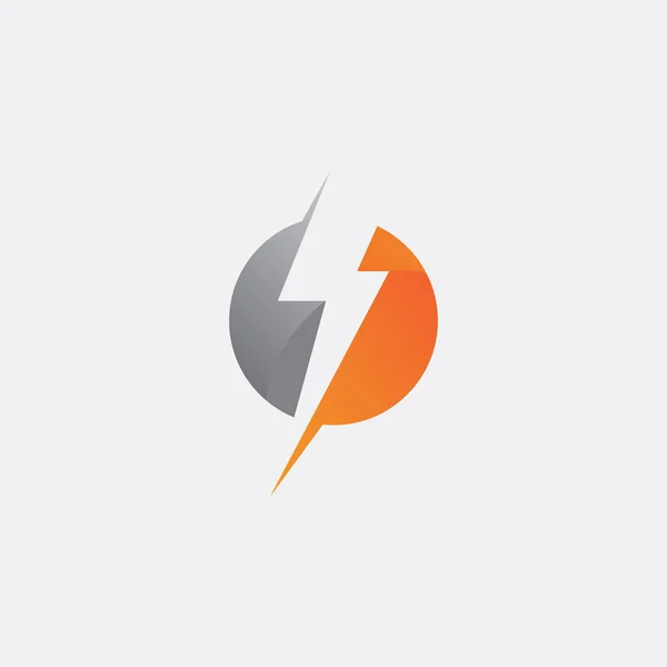 フラッシュ電動ベクトル雷アイコンのロゴやシンボル — ストックベクタ