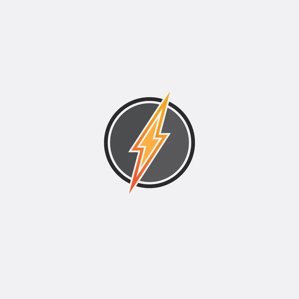 フラッシュ電動ベクトル雷アイコンのロゴやシンボル — ストックベクタ