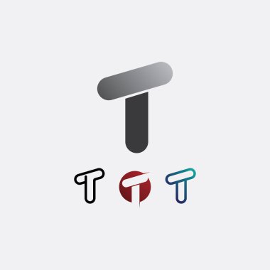 T harfi, T logo vektör yazı tipi alfabe dizaynı ve simgesi T