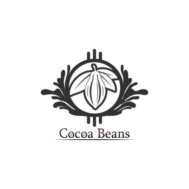  Çikolata logosu ve kakao ikonu ve vektör tasarım fındığı ve fındık lezzetli