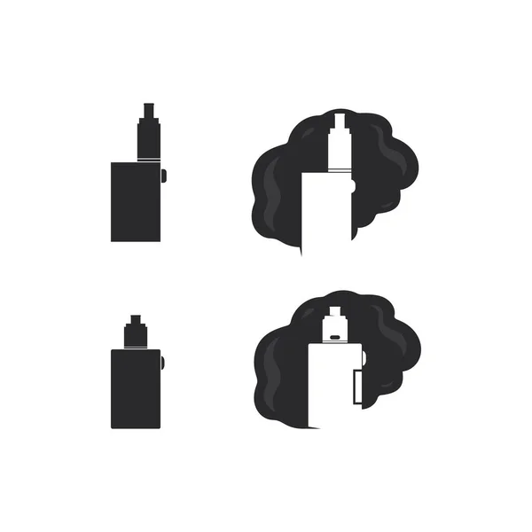 Vape Vapor Logo Icon Smoke Vektor Set Design Vapers Vaping — Stockvektor