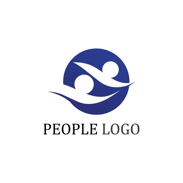 Halkın Logosu Ekibi Başarısı Çalışanlar Grup Topluluk Şirket Logosu Vektörü — Stok Vektör