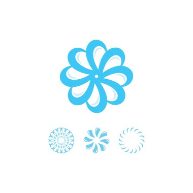 Su dalgası simgesi vektör çizim logosu