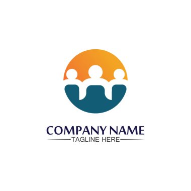 Halkın logosu, ekibi, başarısı, çalışanlar, grup ve topluluk, şirket ve iş logosu vektörü ve tasarım bakımı, aile simgesi logosu başarısı