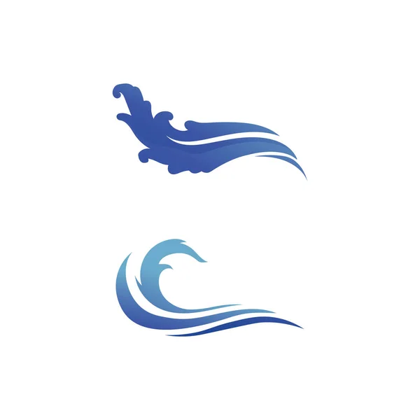 Onda Água Sol Ícone Vetor Ilustração Design Logotipo —  Vetores de Stock