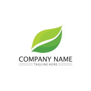İŞ VECTOR GREEN ECOLOJY DESİGN İKONU 'NUN BAĞIRILMASI VE DOĞAN Ağaç Logosu