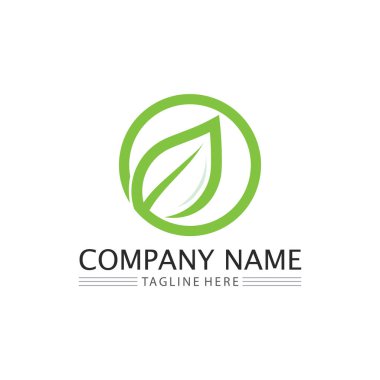 İŞ VECTOR GREEN ECOLOJY DESİGN İKONU 'NUN BAĞIRILMASI VE DOĞAN Ağaç Logosu