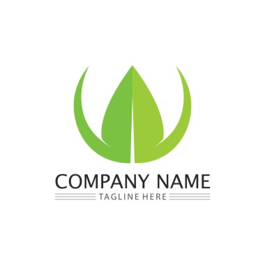 İŞ VECTOR GREEN ECOLOJY DESİGN İKONU 'NUN BAĞIRILMASI VE DOĞAN Ağaç Logosu