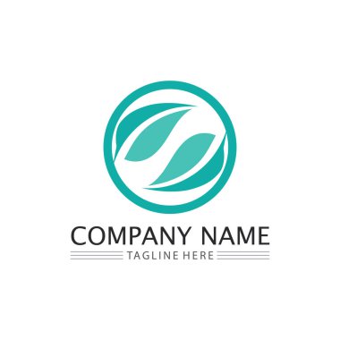 İŞ VECTOR GREEN ECOLOJY DESİGN İKONU 'NUN BAĞIRILMASI VE DOĞAN Ağaç Logosu
