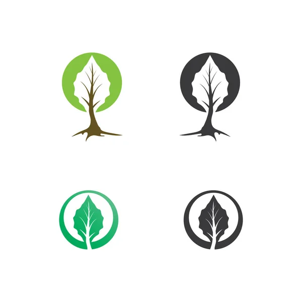 Blatt Und Naturbaumlogo Für Geschäftsvektor Green Plant Ecology Design Icon — Stockvektor